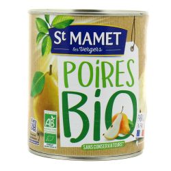 St Mamet Poires Au Sirop Bio 4/4 : La Boite De 455G