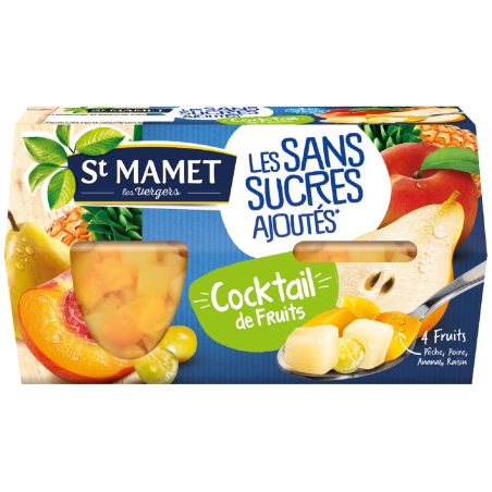 St Mamet Dessert Cocktail De Fruits Sans Sucre Ajoutés : Les 4 Pots 452G