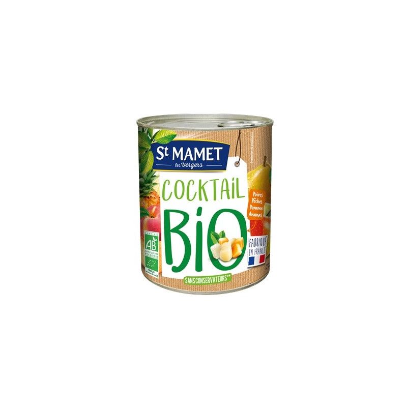 St Mamet Cocktail De Fruits Au Sirop Bio Boîte 4/4 : La Boite 500 G Net Égoutté