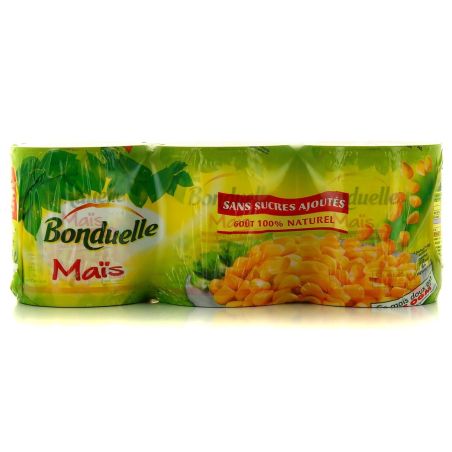 Bonduelle Maïs Sans Sucres Ajoutés : Les 3 Boites De 140G Net Égoutté - 420G