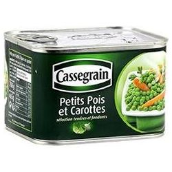 Cassegrain Petits Pois Carottes Printaniere 4/4 : La Boite De 465 G Net Égoutté