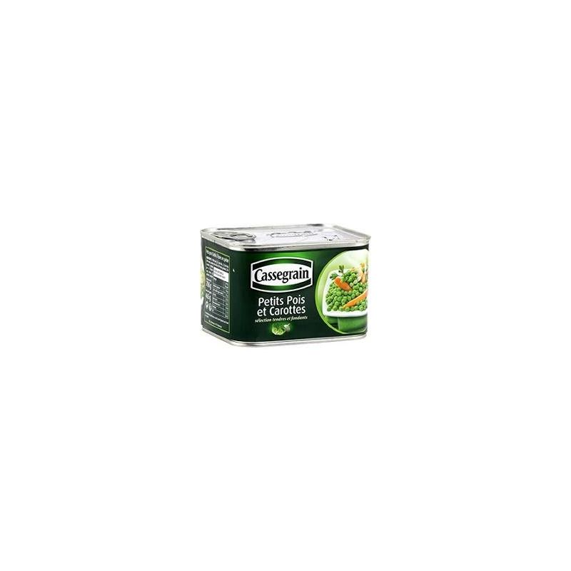 Cassegrain Petits Pois Carottes Printaniere 4/4 : La Boite De 465 G Net Égoutté