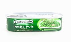 Cassegrain Petits Pois 1/4 : La Boite De 140 G Net Égoutté