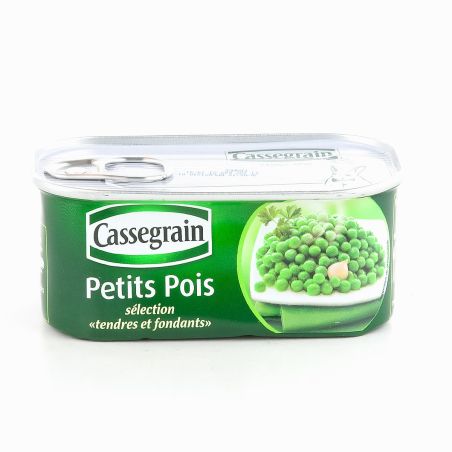 Cassegrain Petits Pois 1/4 : La Boite De 140 G Net Égoutté