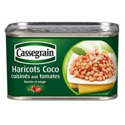 Cassegrain Haricots Coco Cuisinés Aux Tomates, Laurier Et Sauge 435G