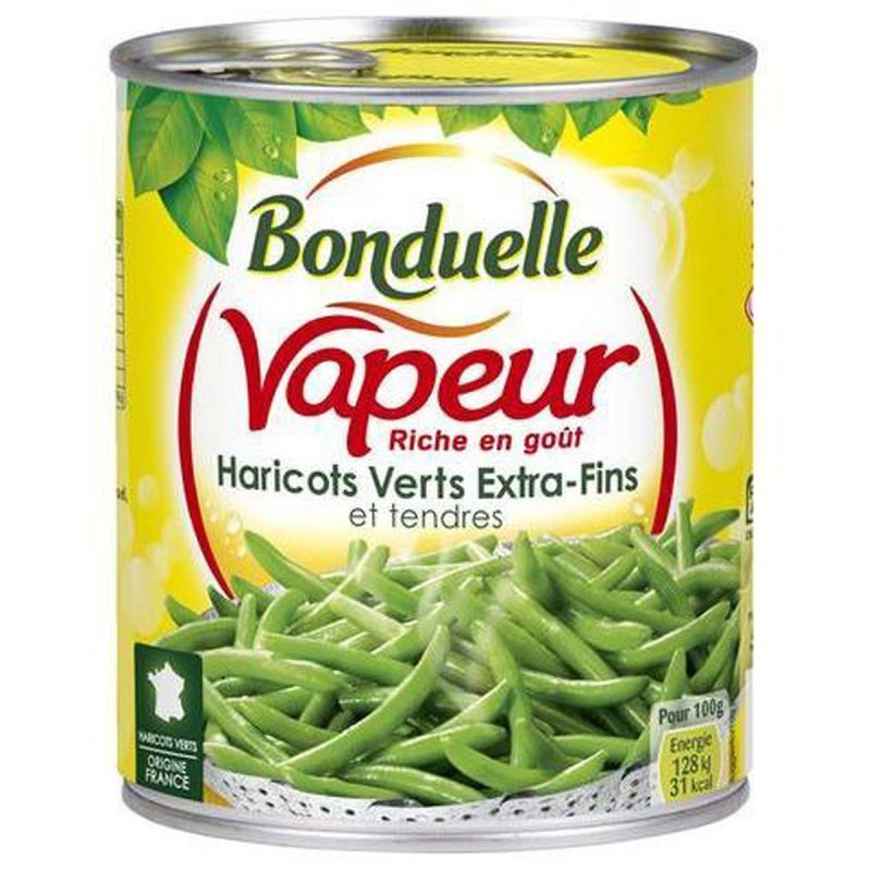 Bonduelle Vapeur Riche En Goût Haricots Verts Extra-Fins Et Tendres 4/4 - 440G