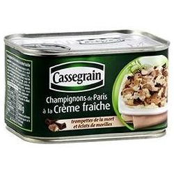 Cassegrain Champignons De Paris À La Crème Fraîche Trompettes Mort Et Éclats Morilles 1/2 - 380G