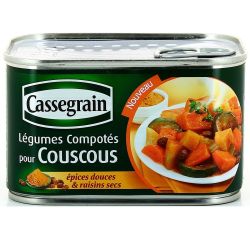 Cassegrain Légumes Compotés Pour Couscous Épices Douces Et Raisins Secs 375G