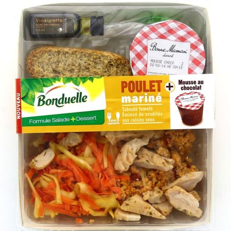 Bonduelle 355G Poulet Taboule Crudites+Dessert
