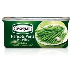 Cassegrain Haricots Verts Extra-Fins : La Boite De 110 G Net Égoutté