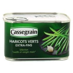 Cassegrain Haricots Verts Extra-Fins : La Boite De 220 G Net Égoutté