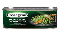 Cassegrain Petits Pois Carottes : La Boite De 265 G Net Égoutté