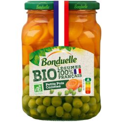 Bonduelle Petits Pois Carottes Bio Légumes 100% Français, En Bocal 360G