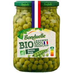 Bonduelle Petits Pois Bio Légumes 100% Français, En Bocal 360G