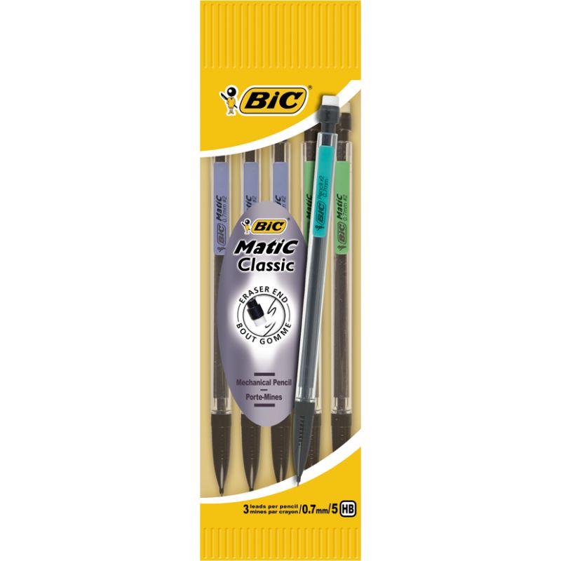 Bic Porte-Mines Matic Hb 0,7 Mm : Le Paquet De 5