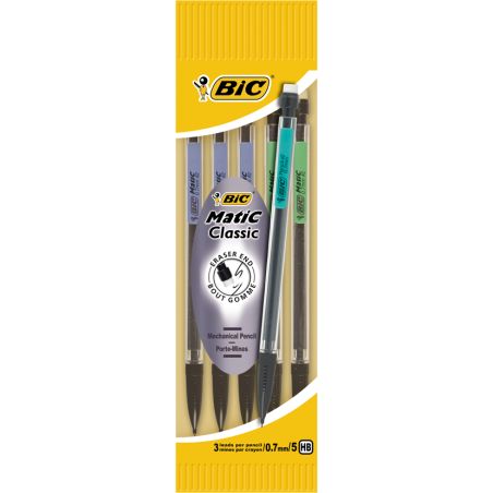 Bic Porte-Mines Matic Hb 0,7 Mm : Le Paquet De 5