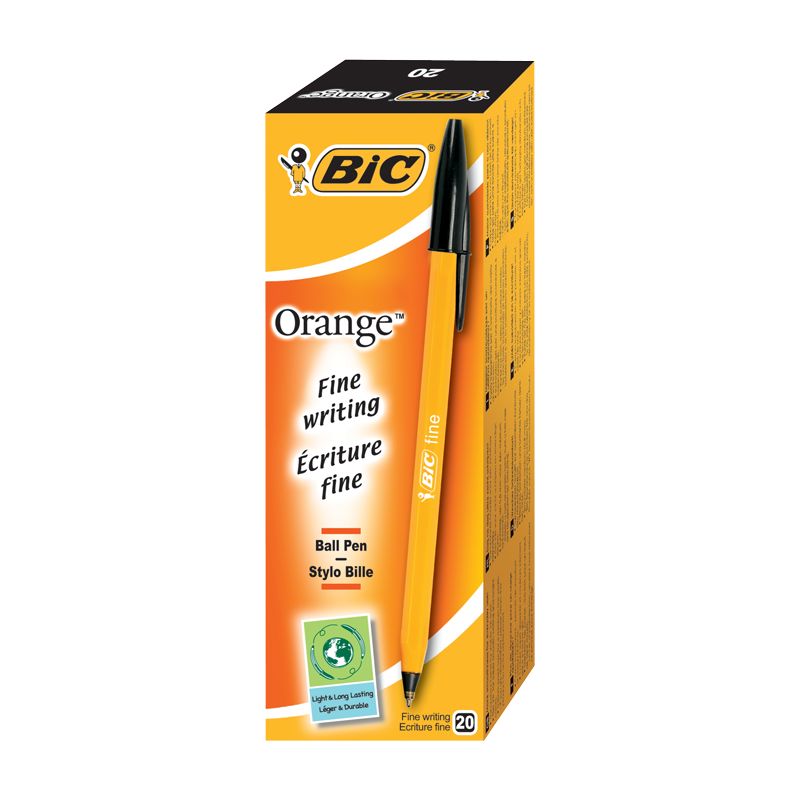 Bic Bte 20 Orange Fine Noir