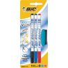 Bic Feutres Effaçables À Sec Pour Tableau Blanc Bleu/Noir/Rouge + 1Effacette Velleda 1721 (Lot De 3 1)