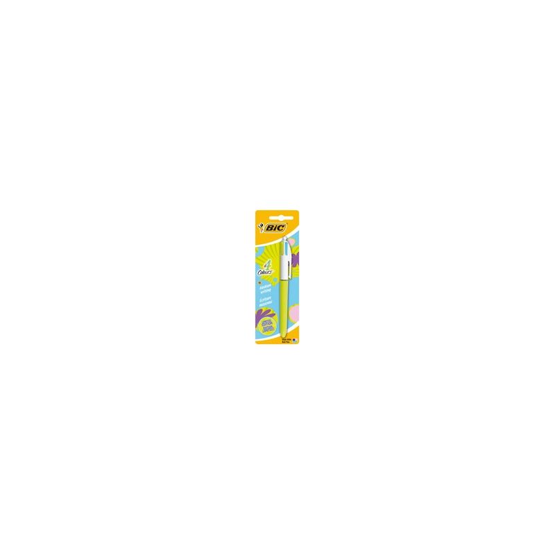 Bic Stylo 4 Couleurs Fashion Blister De Stylo-Bille