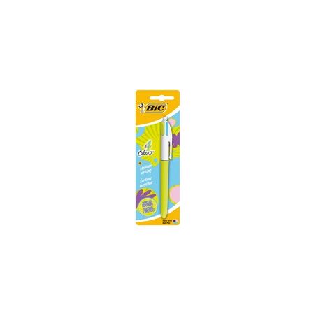 Bic Stylo 4 Couleurs Fashion Blister De Stylo-Bille
