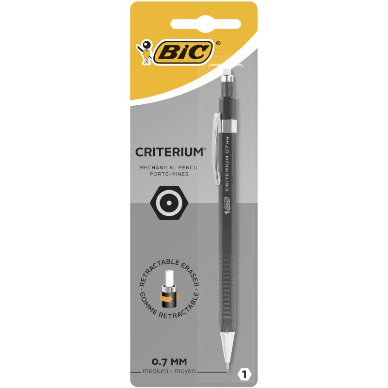 Bic Porte-Mines Rechargeable Criterium 0,7 Hb Corps Plastique Noir