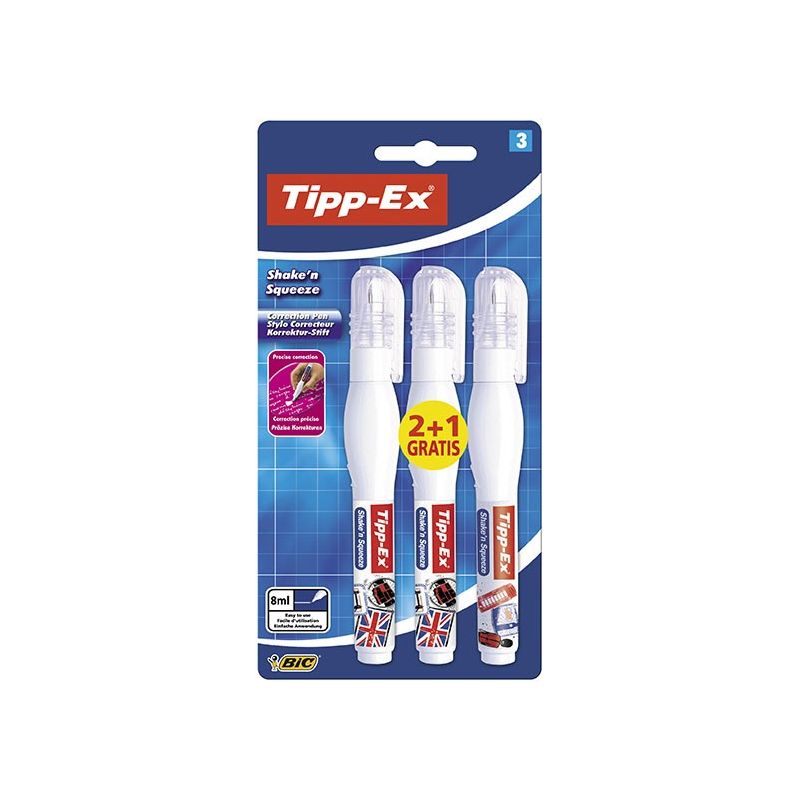 Tipex 3Stylo Shaken Sq 8Ml-Uk