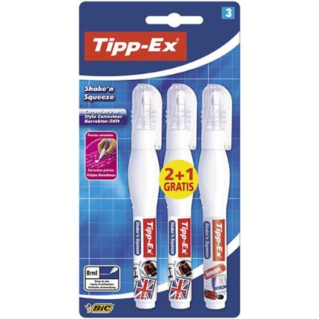 Tipex 3Stylo Shaken Sq 8Ml-Uk