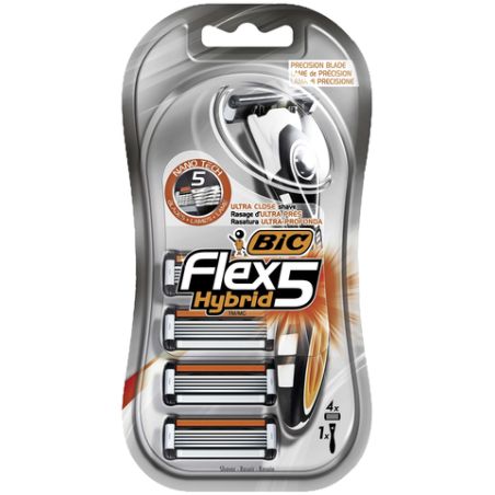 Bic Rasoir Flex5 Hybrid - Le + 4 Lames