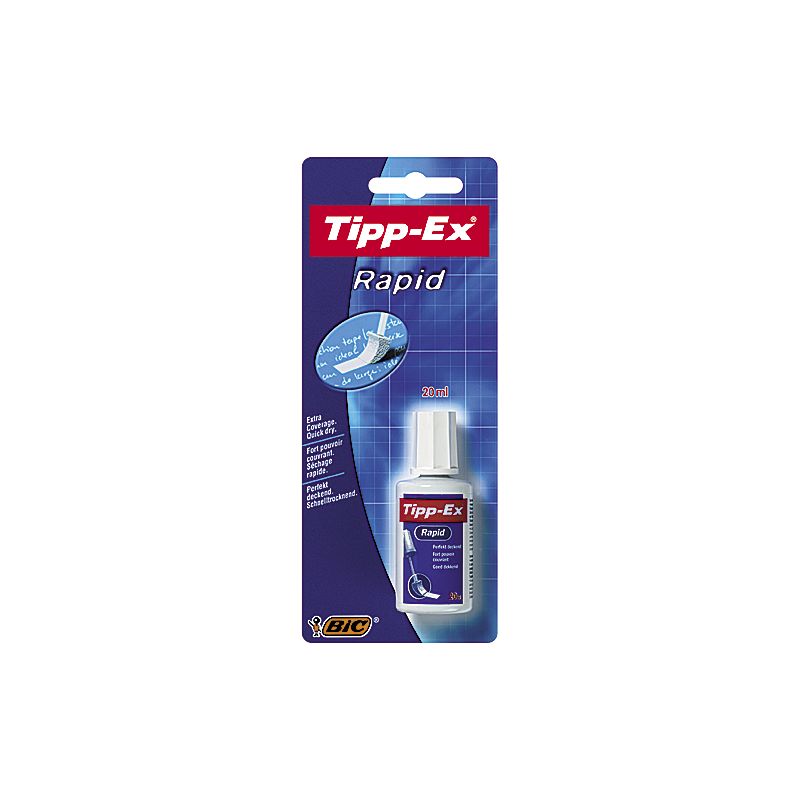 Bic Tipp-Ex Rapid Correcteur Liquide - 20 Ml, Blister De 1