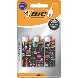 Bic Mini Briquets Decor J25 Format Multipack De 3 - Décorés