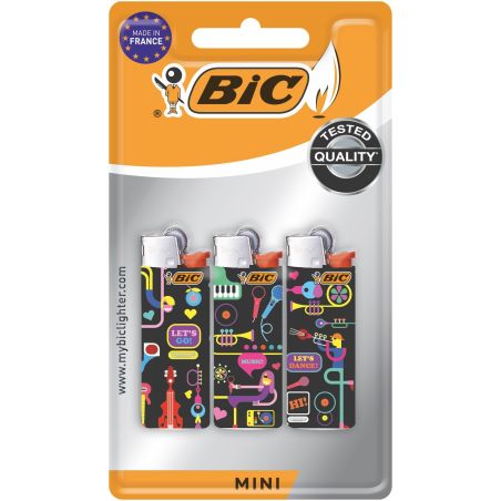 Bic Mini Briquets Decor J25 Format Multipack De 3 - Décorés