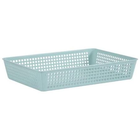 Eda Plastique Rangette Grand Modèle Vert D'Eau Dim 28.5X20.5X5Cm