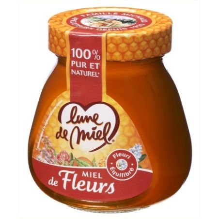 Lune De Miel Miel, Fleurs Liquideq Pot Verre 375G