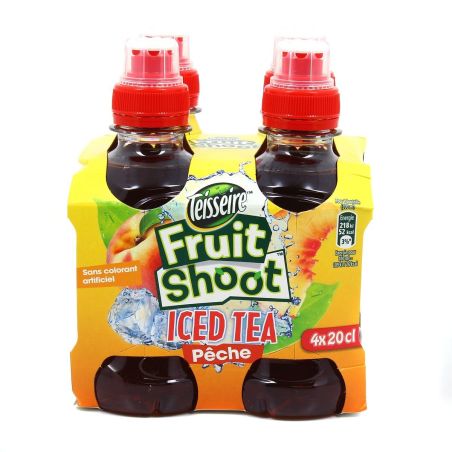 Teisseire Boisson Iced Tea Pêche Fruit Shoot : Les 4 Bouteilles De 20Cl