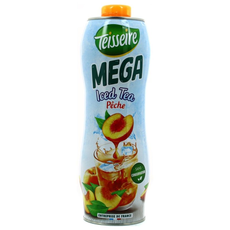 Teisseire Mega Iced Tea Sirop De Thé Pêche : La Bouteille 130Cl