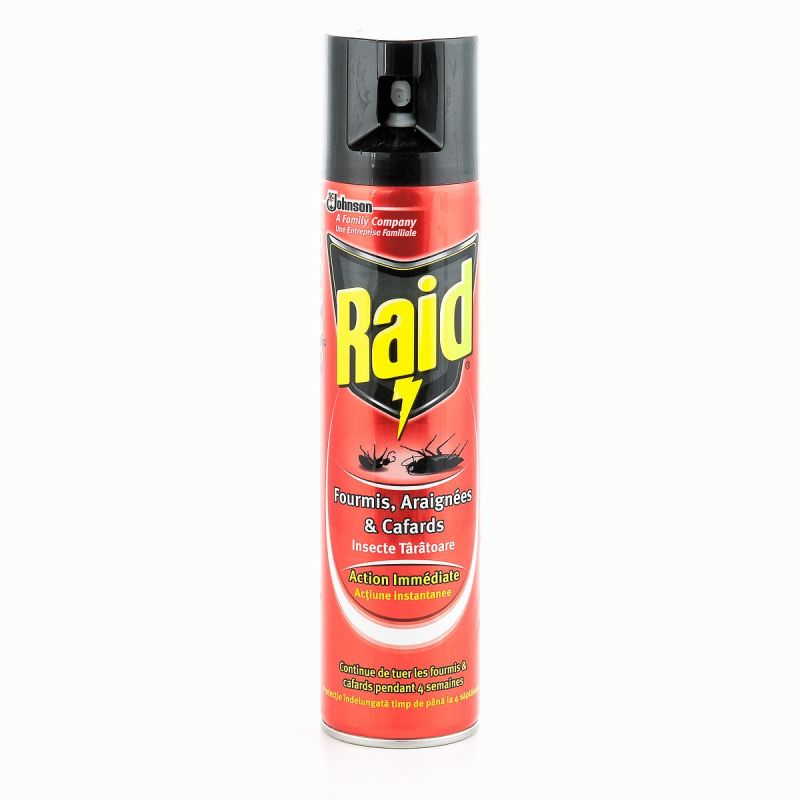Raid Anti Fourmis/Araignees/Cafards Aerosol 400Ml