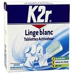K2R Activateur De Lavage Linge Blanc 10 Tablet.Bte 200G