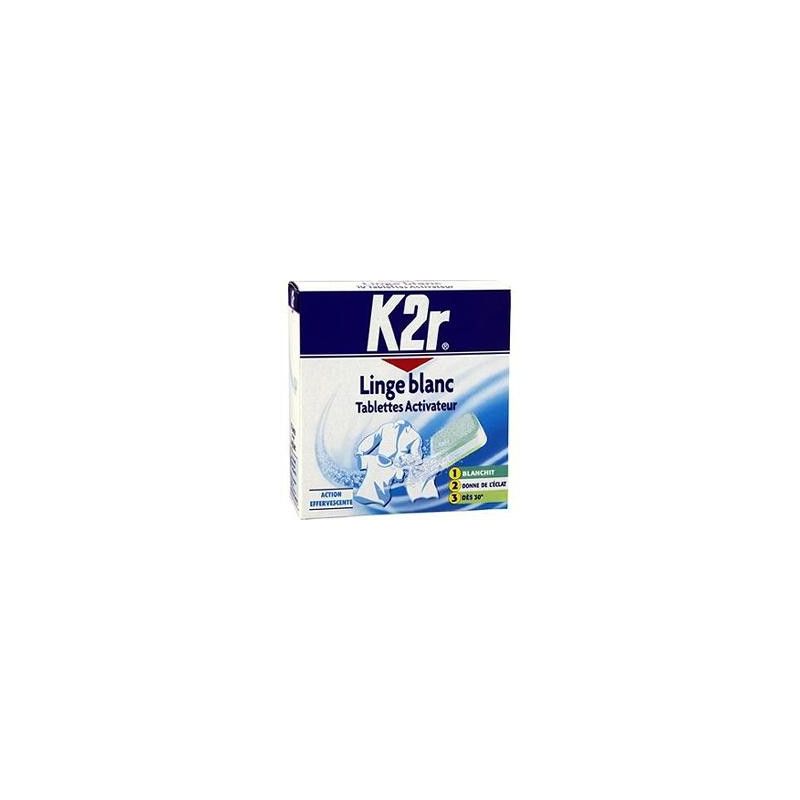 K2R Activateur De Lavage Linge Blanc 10 Tablet.Bte 200G