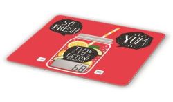 Terraillon Balance De Cuisine, Tare, Conversions Liquides, Ultra-Fine, Portée 3 Kg, T1040 Detox, Rouge