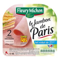 Fleury Michon 80G 2 Tranches Jambon Paris