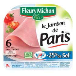Fleury Michon 240G 6 Tranches Jambon De Paris