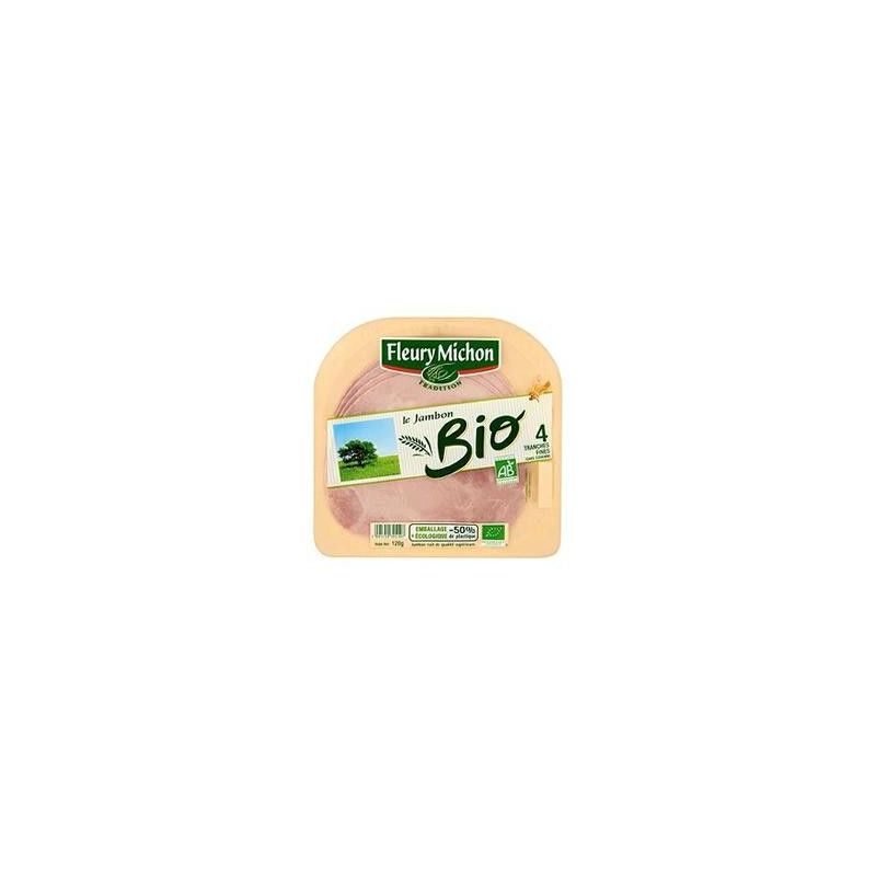 Fleury Michon 120G 4 Tranches Fine Jambon Bio Sans Couenne