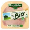 Fleury Michon 120G 4 Tranches Fine Jambon Bio Sans Couenne