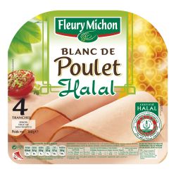 Fleury Michon 160G 4 Tranches Blanc De Poulet Halal