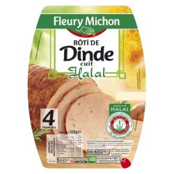 Fleury Michon 120G 4 Tranches Roti De Dinde Halal