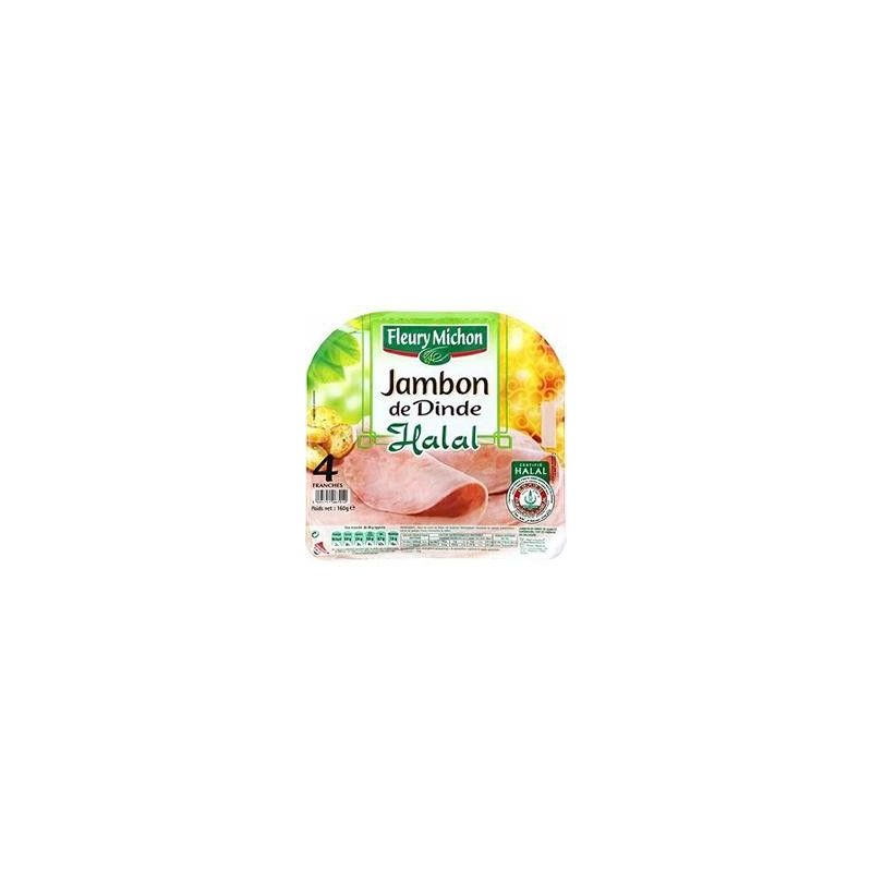 Fleury Michon 160G 4 Tranches Jambon De Dinde Halal