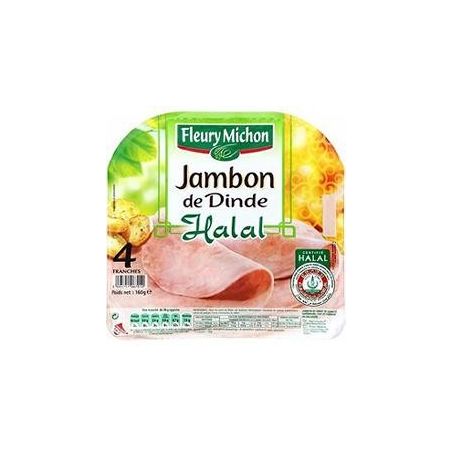 Fleury Michon 160G 4 Tranches Jambon De Dinde Halal