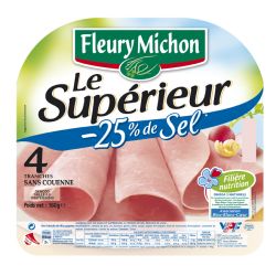 Fleury Michon 160G 4 Tranches Jabon Superieur Sans Couenne Omega 3