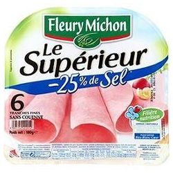 Fleury Michon 180G 6 Tranches Jambon Superieur Sans Couenne Tsr Omega3