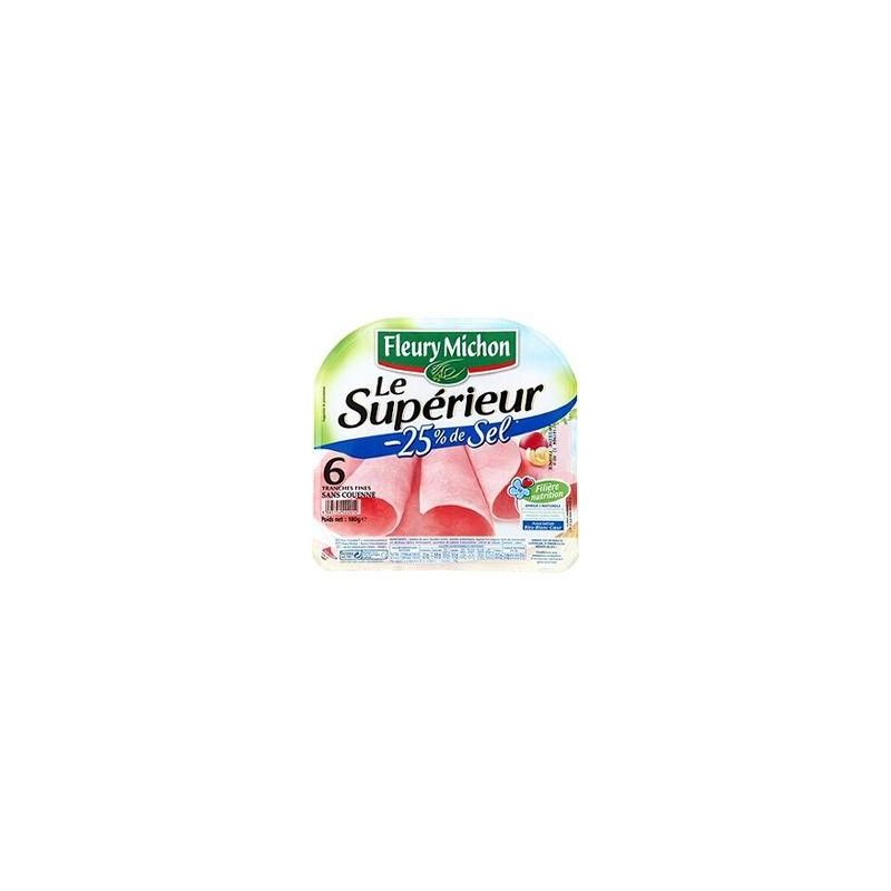 Fleury Michon 180G 6 Tranches Jambon Superieur Sans Couenne Tsr Omega3